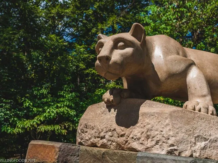 Nittany Lion Shrine at Penn State University in Happy Valley, PA