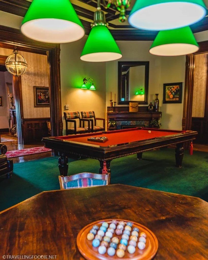 Billiard Room at Reynolds Mansion in Bellefonte, PA