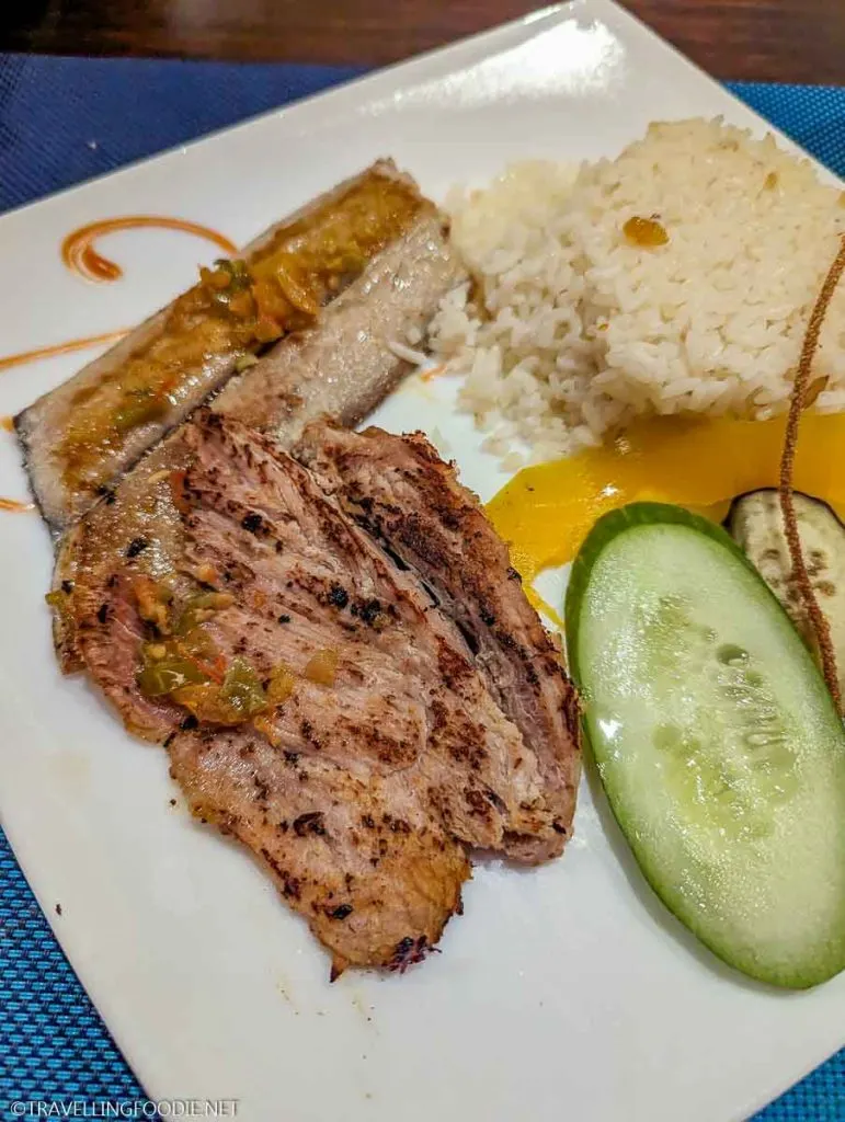 Pork and Fish at Gran Muthu Imperial A la Carte Restaurant in Cayo Guillermo, Cuba