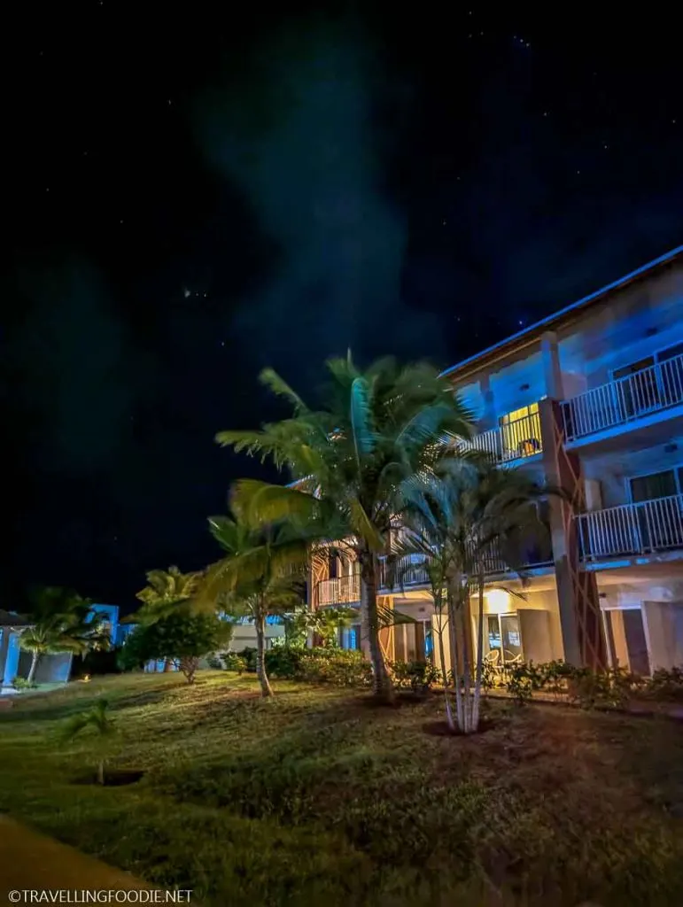 Resort Building at Night at Gran Muthu Imperial Cayo Guillermo, Cuba