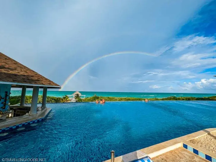 Double Rainbow at Gran Muthu Imperial Infinity Pool in Cayo Guillermo, Cuba