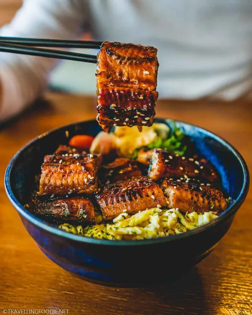 Unagi Don at MORI Sushi Sake Bar in Toronto, Ontario