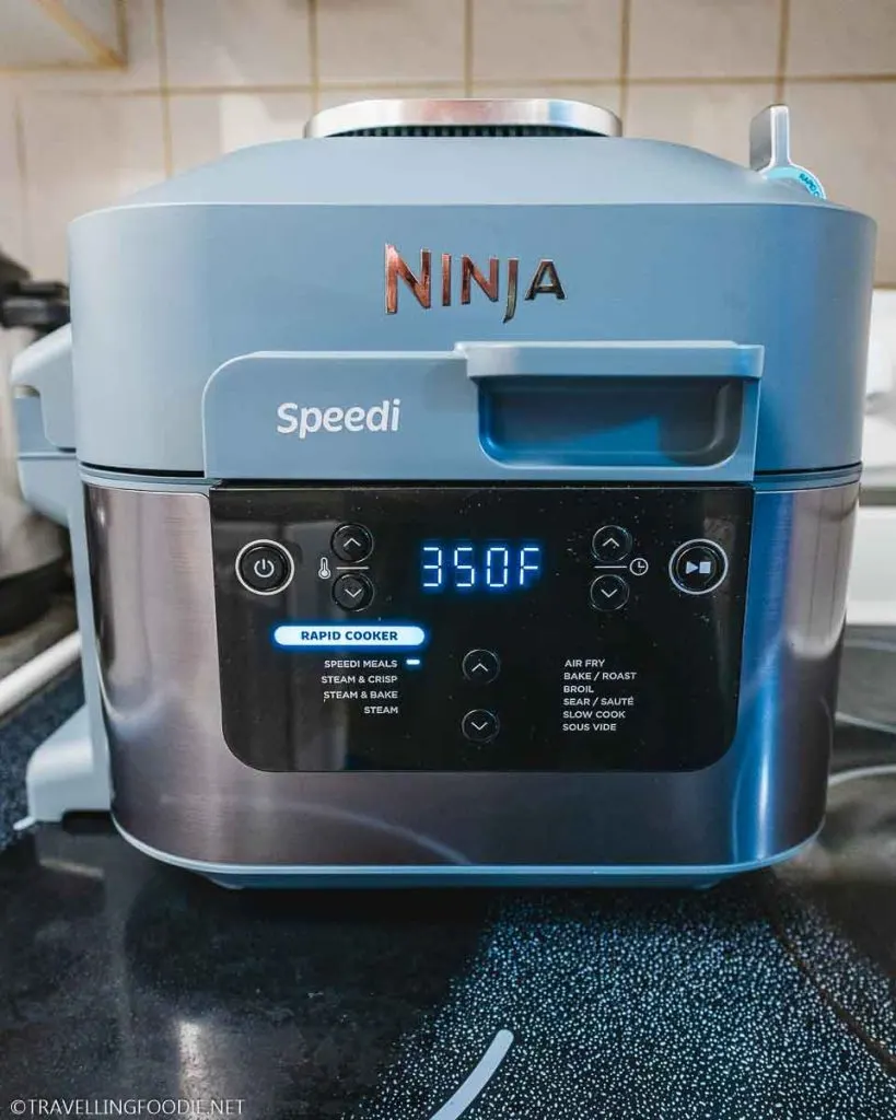 Speedi Meals set to 350F minutes on Ninja Speedi Rapid Cooker