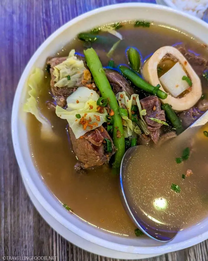 Traditional Filipino Soup Bulalo from D'Pinoy Joint in Las Vegas