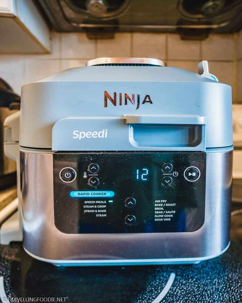 Ninja Speedi Rapid Cooker & Air Fryer set to Speedi Meals for 12 minutes
