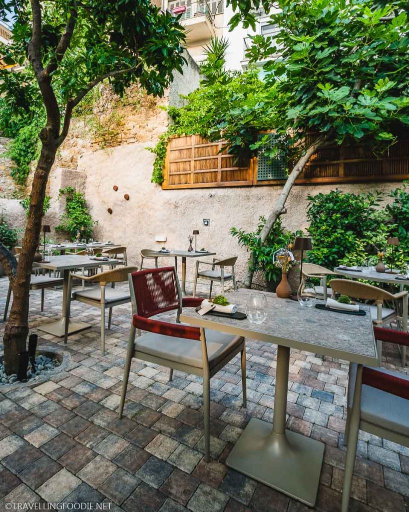 Terrace at Soil Restaurant Athens Greece