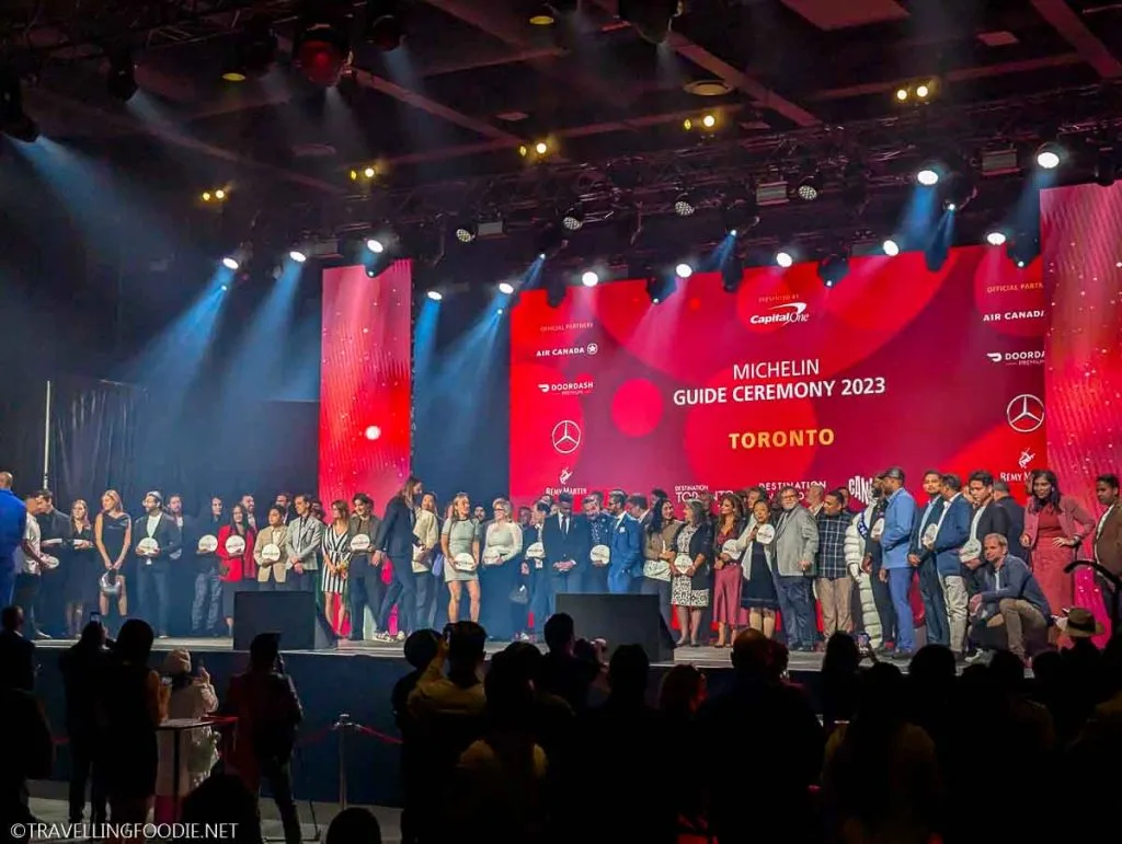 Michelin Recommended Restaurants at Toronto Michelin Guide Ceremony 2023