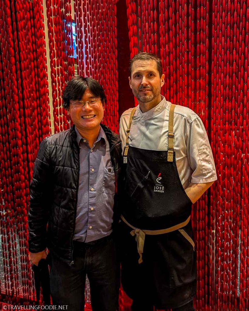 Jose Andres Restaurant Executive Chef Eric Joseph Suniga and Travelling Foodie Raymond Cua at e by Jose Andres