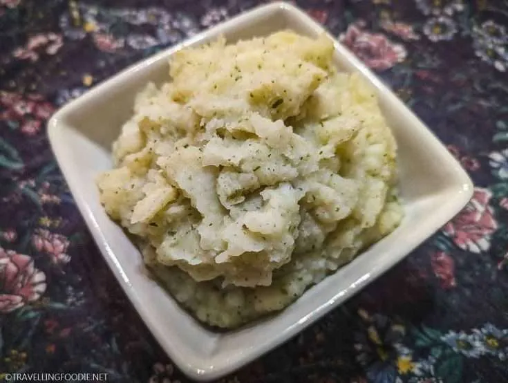 Mashed Potatoes using Ninja Speedi on a bowl