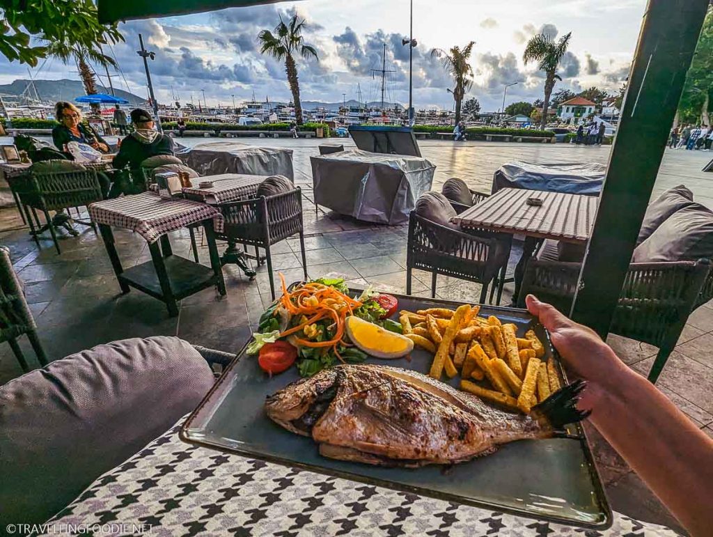 Dining with a view at Marina Restaurant Cafe in Kaş, Turkiye