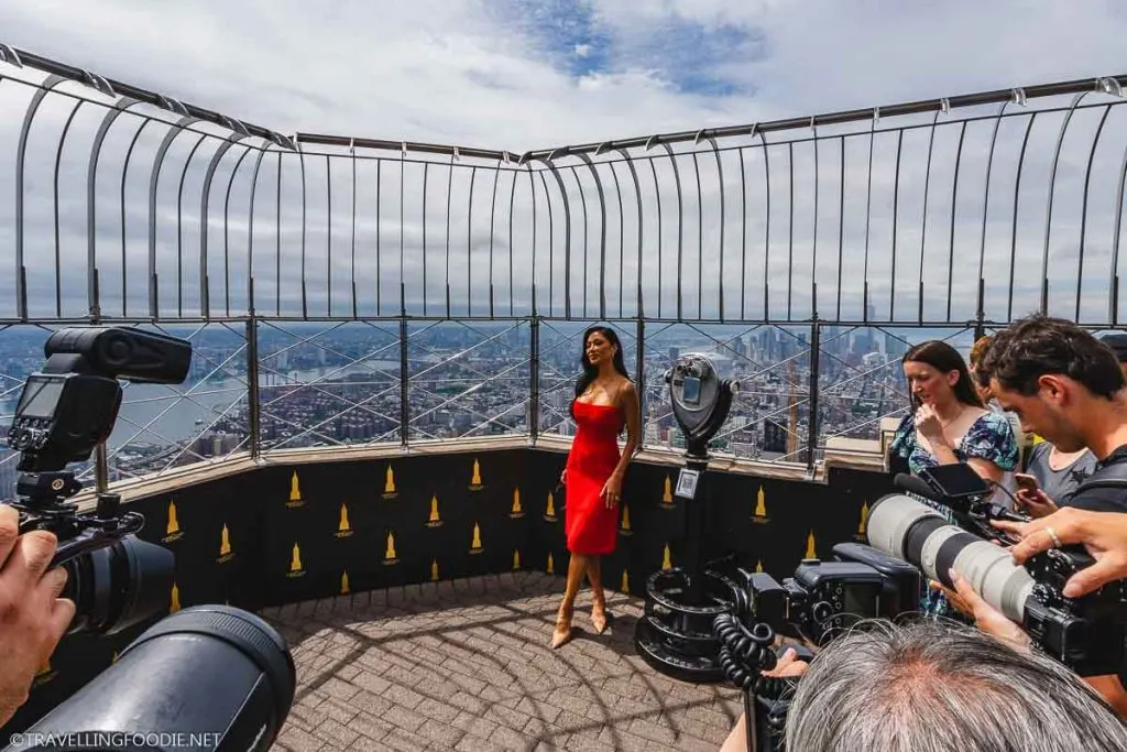 Nicole Scherzinger at the Empire State Building Observation Deck in New York City