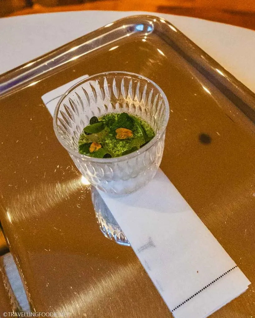 Herb custard at Langdon Hall Dining Room