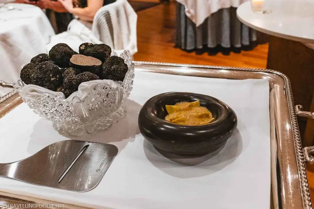 Homemade Pasta and Mushrooms at Langdon Hall Dining Room in Cambridge, Ontario