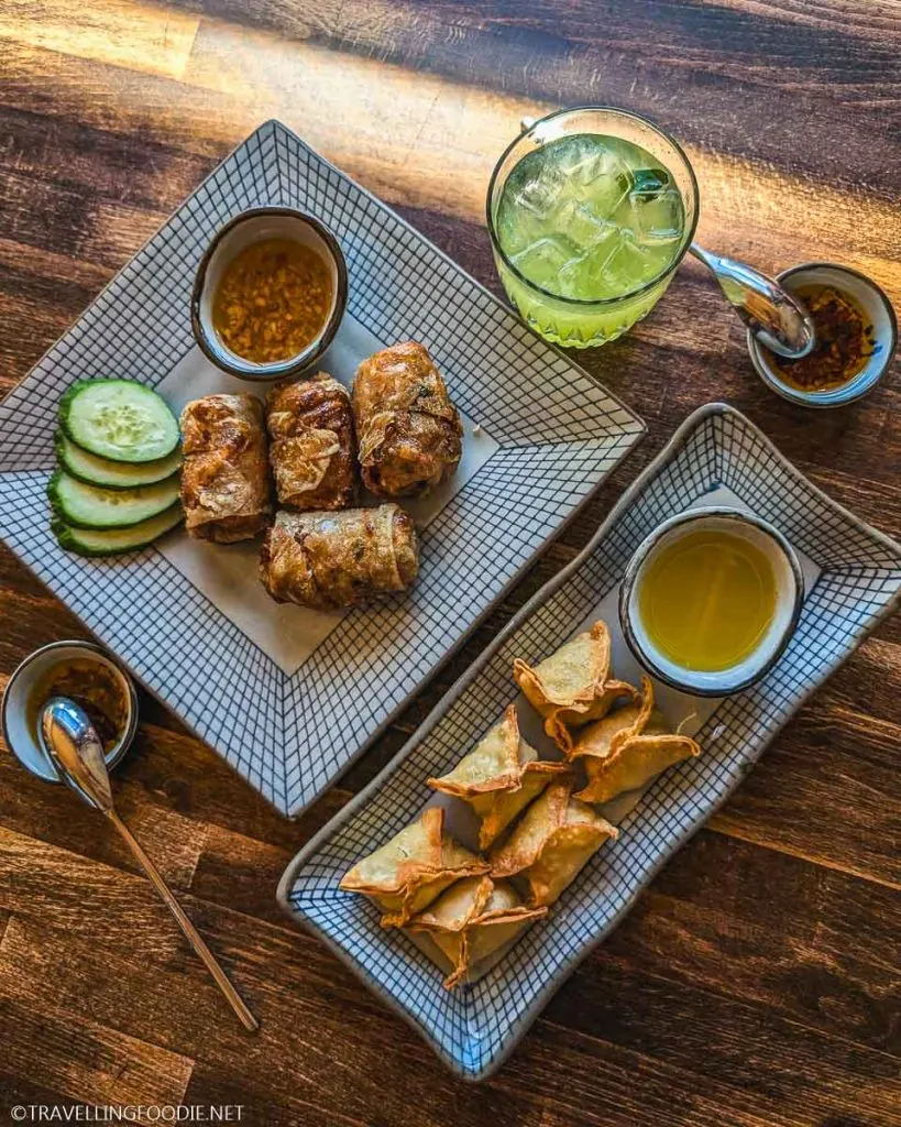 Asian appetizers and Cocktail at Odd Couple - Places To Drink in Saskatoon