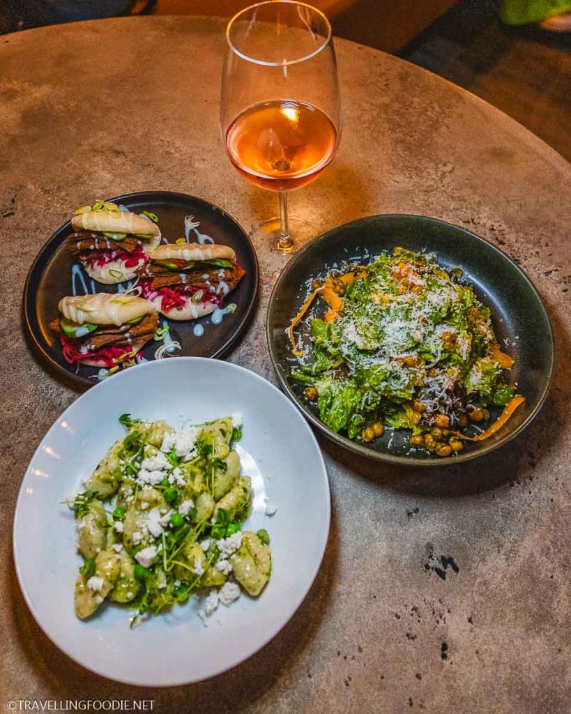 Homemade Pasta, Salad and Snack with Wine at Odla in Saskatoon