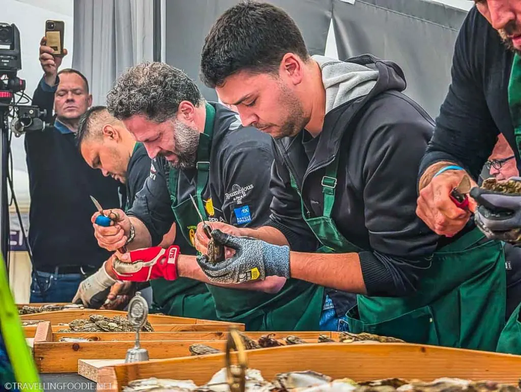 Shuckers at World Oyster Opening Championships in Galway