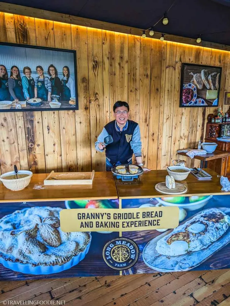 Travelling Foodie Raymond Cua doing Granny's Griddle Bread and Baking Experience at Long Meadow Cider in Portadown in Northern Ireland