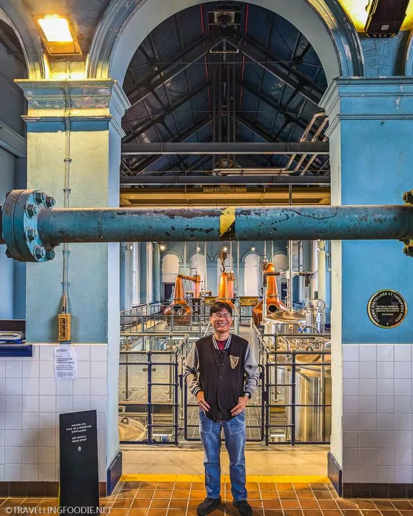 Travelling Foodie Raymond Cua at Titanic Distillers at Thompson Dock in Belfast, Northern Ireland
