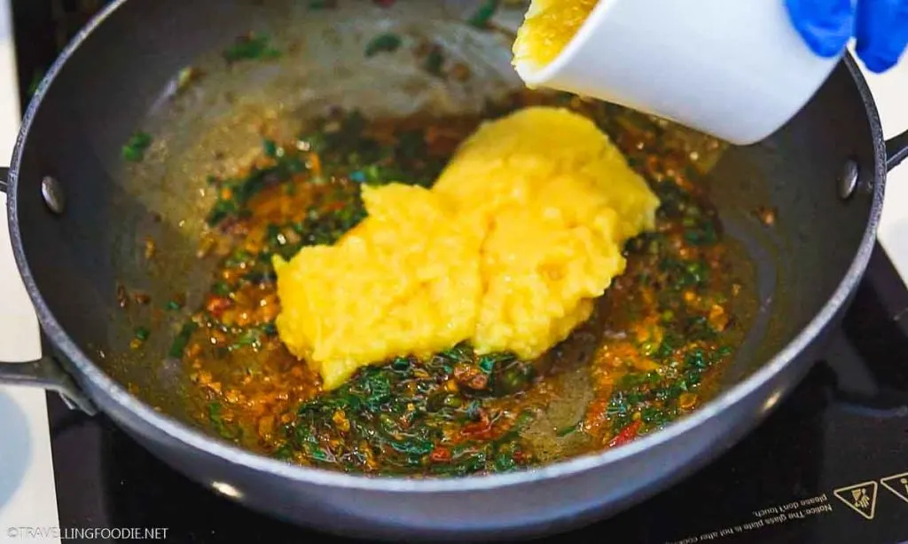 Spinach Lentil Curry Cooking Demonstration at Grand Bay Resort, Mahabalipuram, India