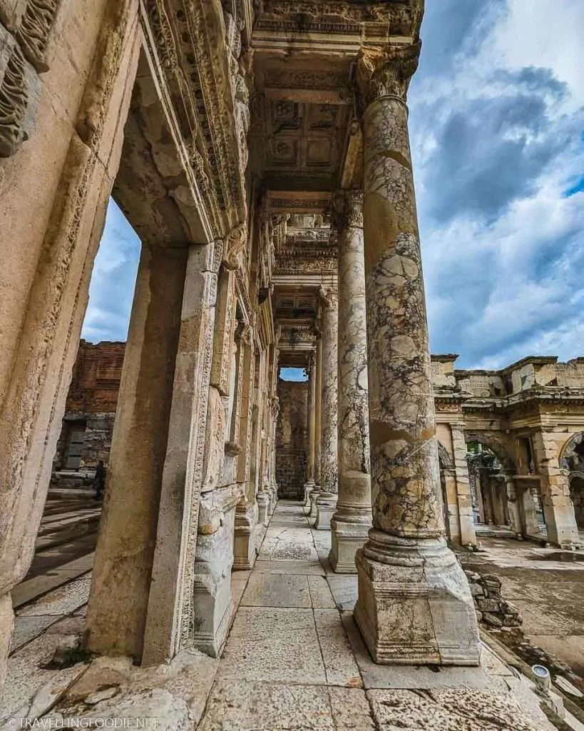 Columns of Celsus Library in Ancient City of Efes
