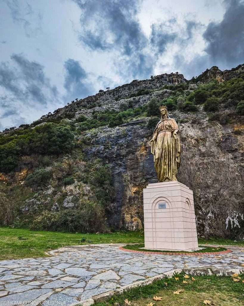 Mother Mary Statue on a mountain in Selcuk, Turkey