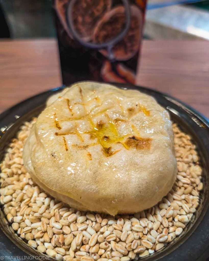 Levantine bread course at Moonrise, One Michelin Star Restaurant in Dubai