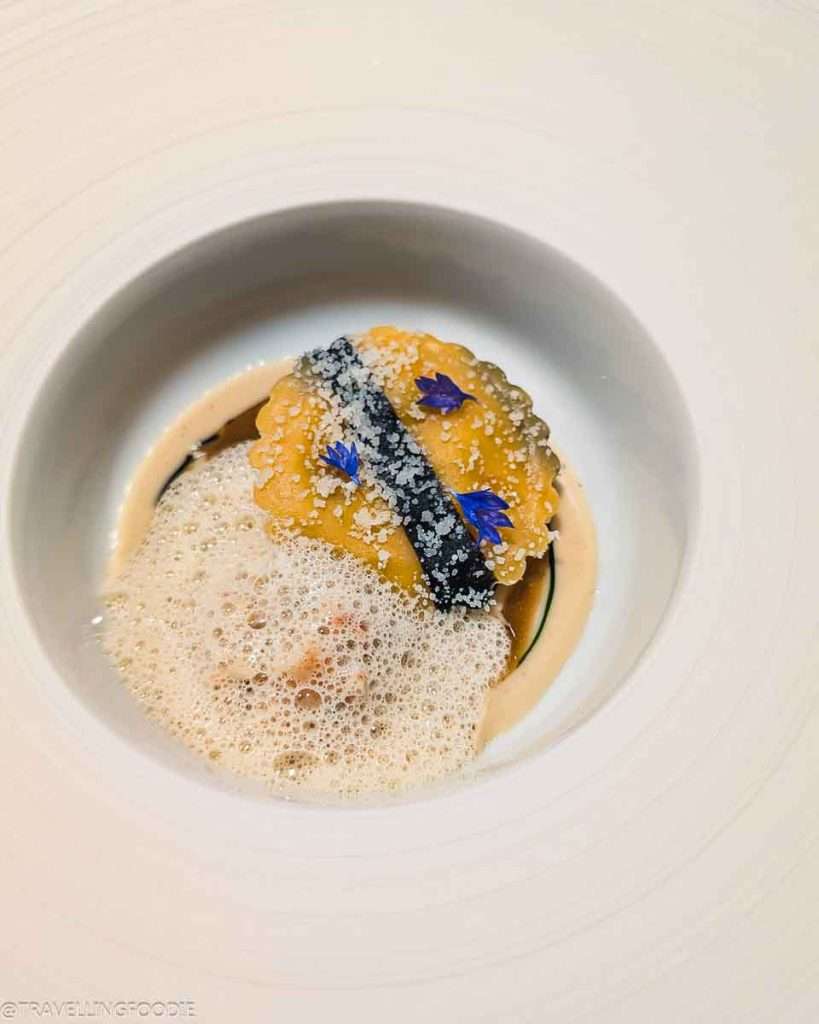 Homemade Lobster Ravioli at Moonrise, One Michelin Star Restaurant in Dubai