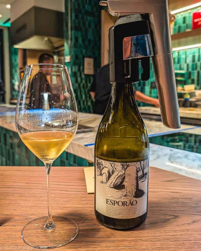 Portuguese Reserved White Wine at Moonrise, One Michelin Star Restaurant in Dubai