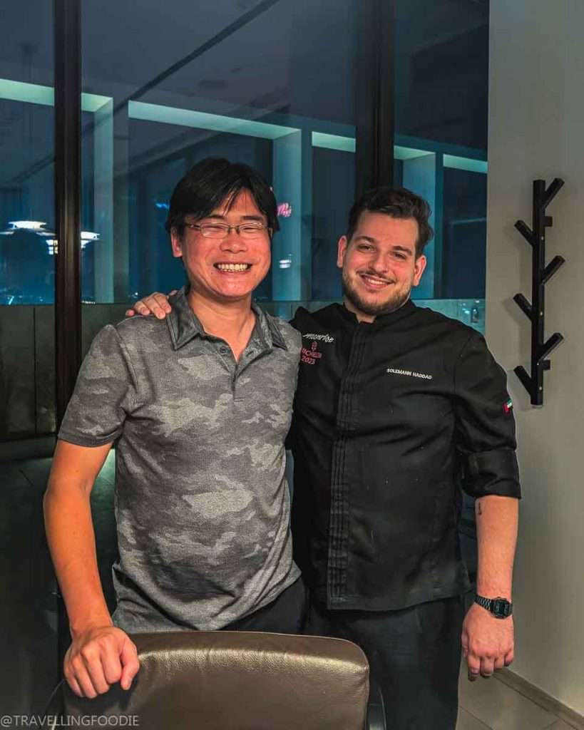 Travelling Foodie Raymond Cua with Chef Solemann Haddad at Moonrise, One Michelin Star Restaurant in Dubai