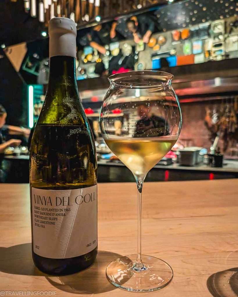 Spanish White Wine at Smoked Room, One Michelin Star Restaurant in Dubai