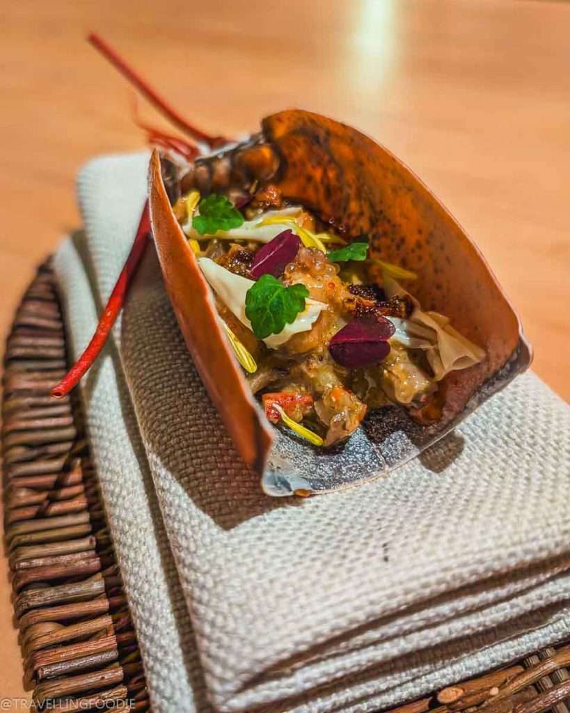 Lobster Head Course at Smoked Room, One Michelin Star Restaurant in Dubai