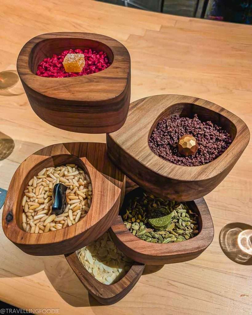 5 dessert bites at Smoked Room, One Michelin Star Restaurant in Dubai