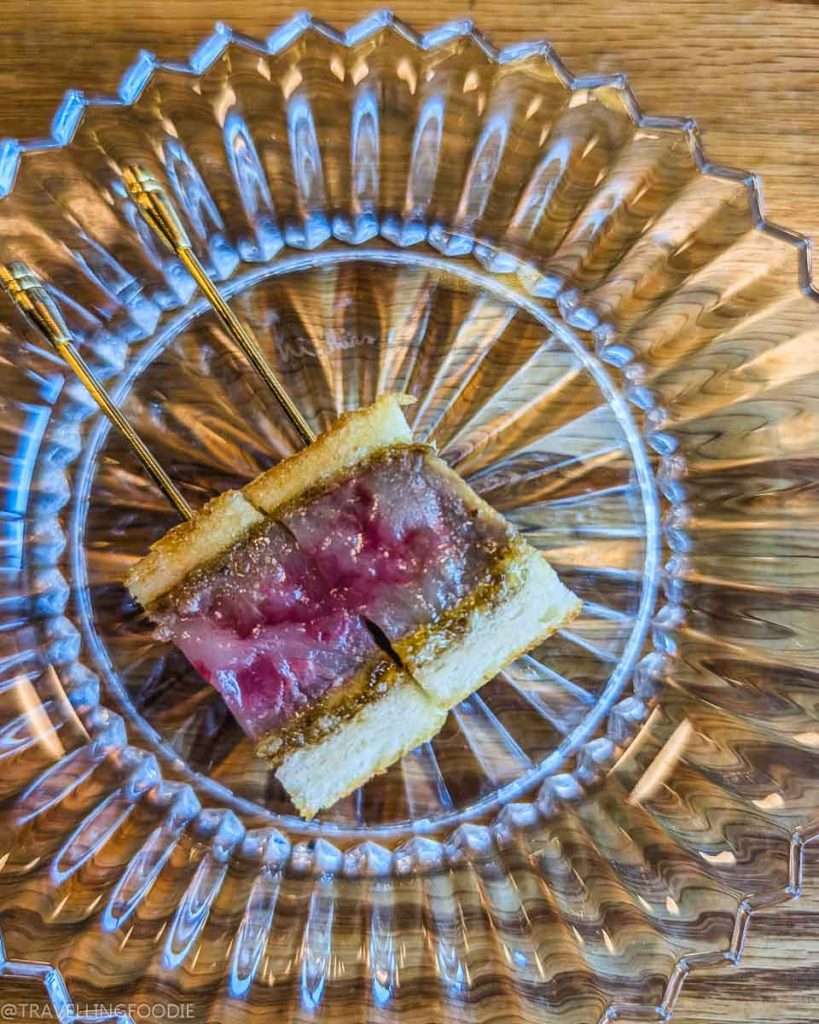 A5 Wagyu Sandwich at TakaHisa, Michelin Guide Recommended Restaurant at Banyan Tree Dubai Hotel
