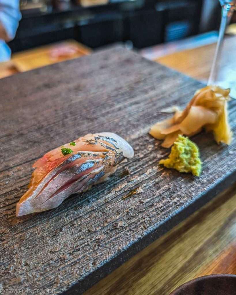 Aji Nigiri at TakaHisa, Michelin Guide Recommended Restaurant at Banyan Tree Dubai Hotel