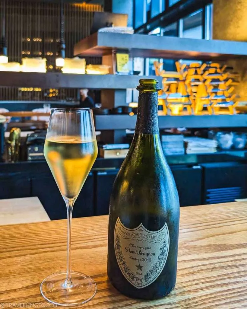 Vintage French Champange at TakaHisa Japanese Restaurant at Banyan Tree Dubai Hotel