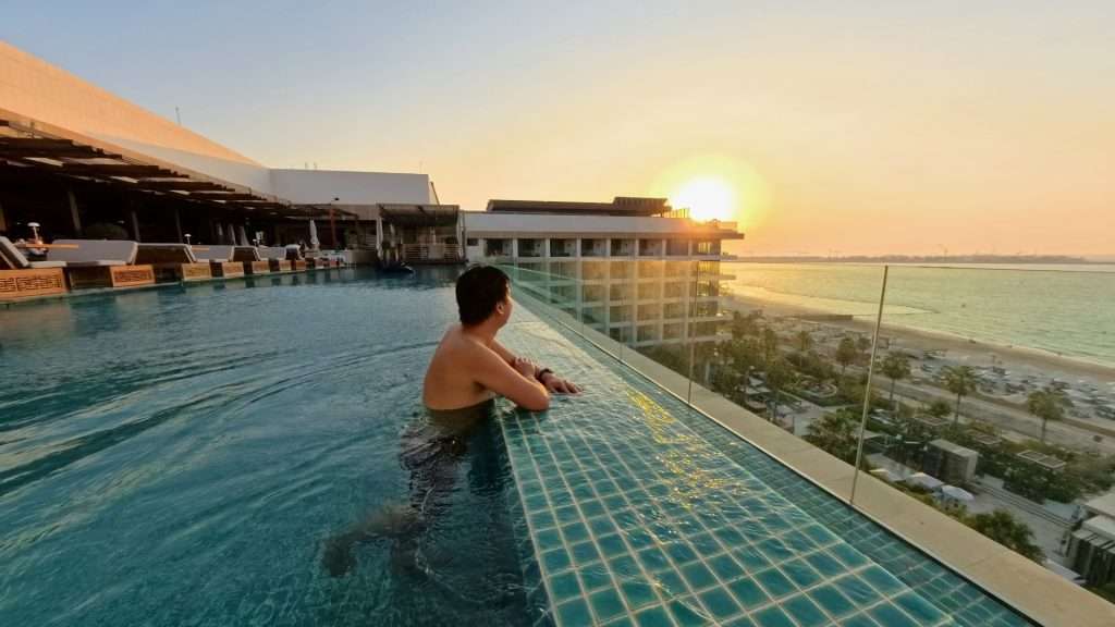Travelling Foodie Raymond Cua at Tasca Infinity Pool at Mandarin Oriental Jumeira Dubai