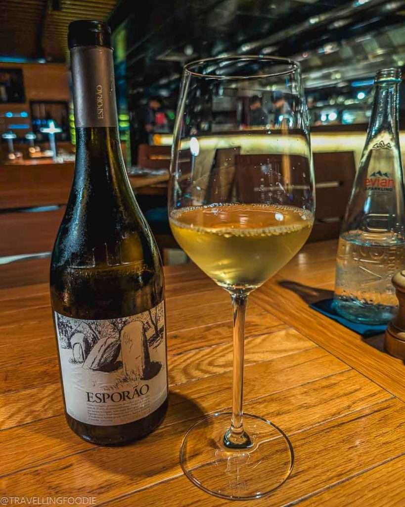 Portuguese Oak Aged White Wine at Tasca, One Michelin Star Restaurant, at Mandarin Oriental Jumeira Dubai