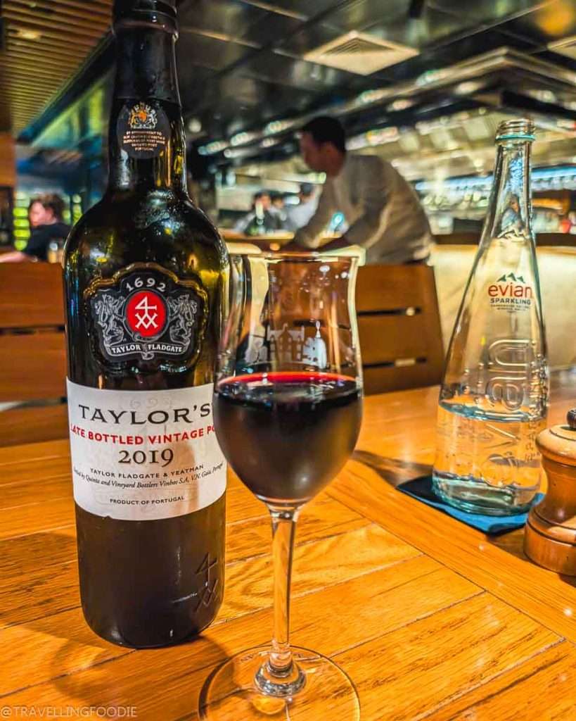Bottle of Port at Tasca, One Michelin Star Portuguese Restaurant, at Mandarin Oriental Jumeira Dubai