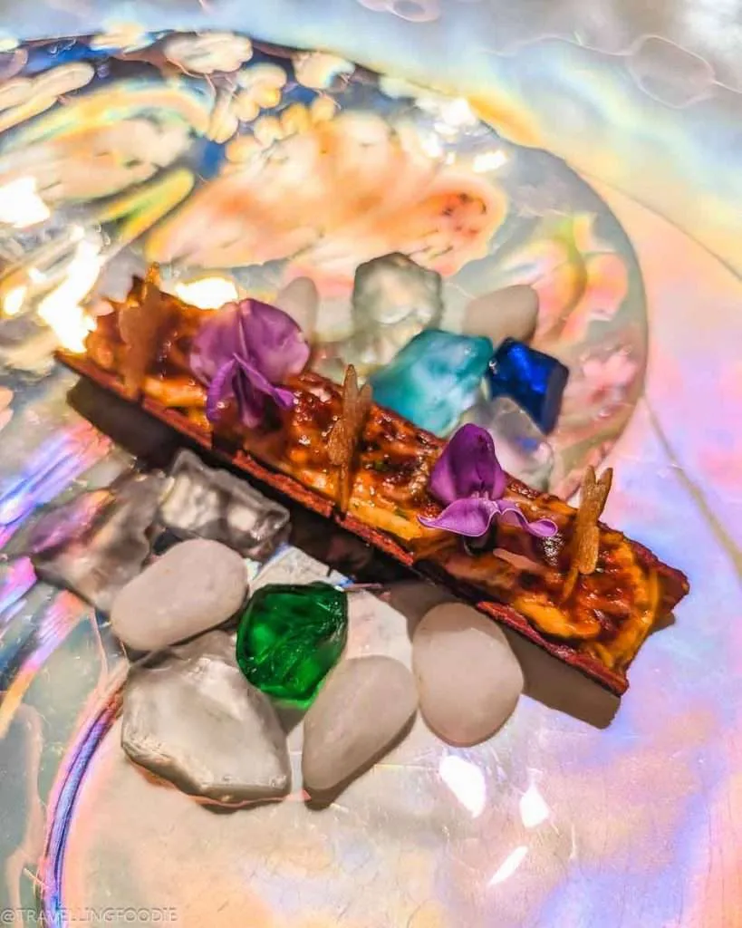 Cinnamon Crab at Tresind Studio, Two Michelin Star Indian Restaurant in St. Regis Gardens Dubai