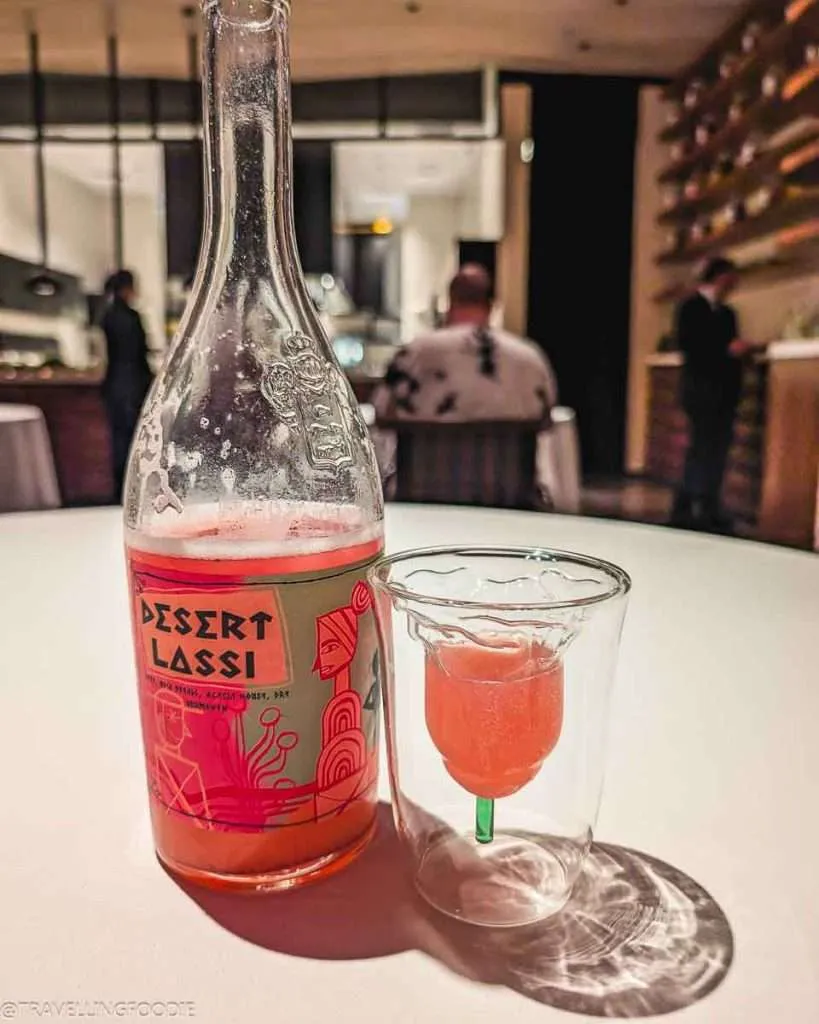 Desert Lassi Drink at Tresind Studio, Two Michelin Star Indian Restaurant in St. Regis Gardens Dubai