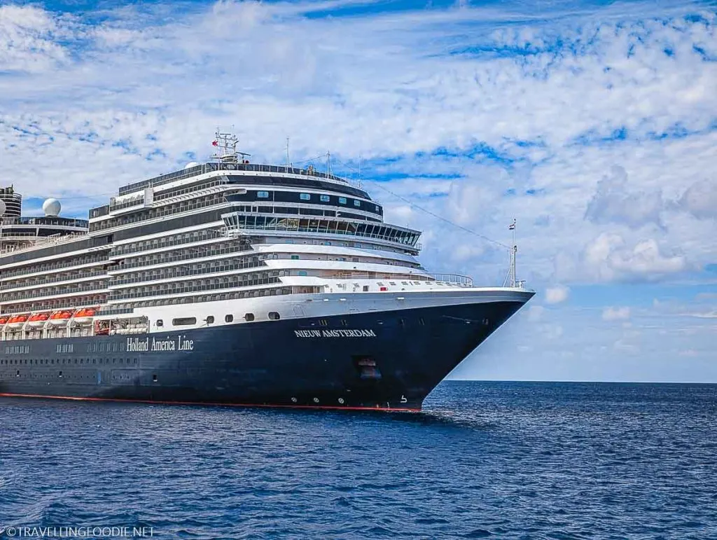 Holland America Line Nieuw Amsterdam Ship at sea