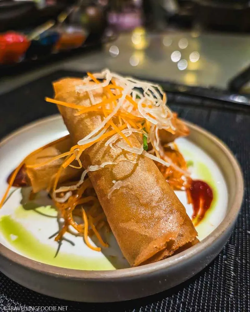 Fried Spring Roll at Holland America Tamarind