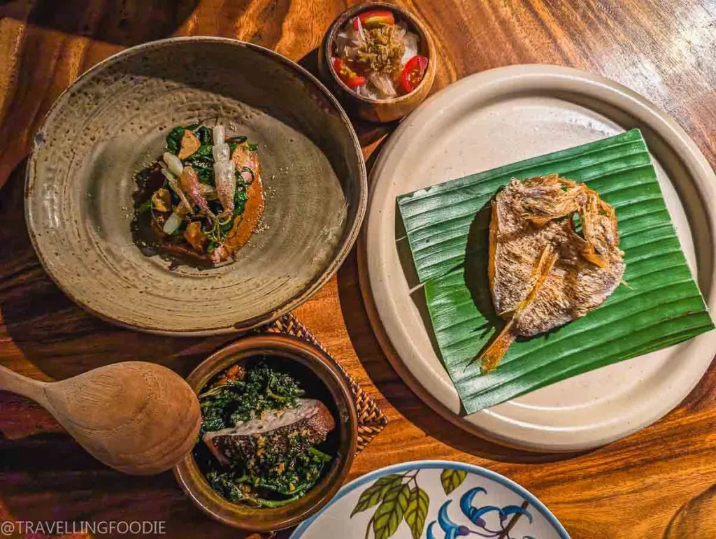 Claypot Rice, Grilled Chicken, Salad and Fried Fish Main Courses at Toyo Eatery tasting menu in Manila