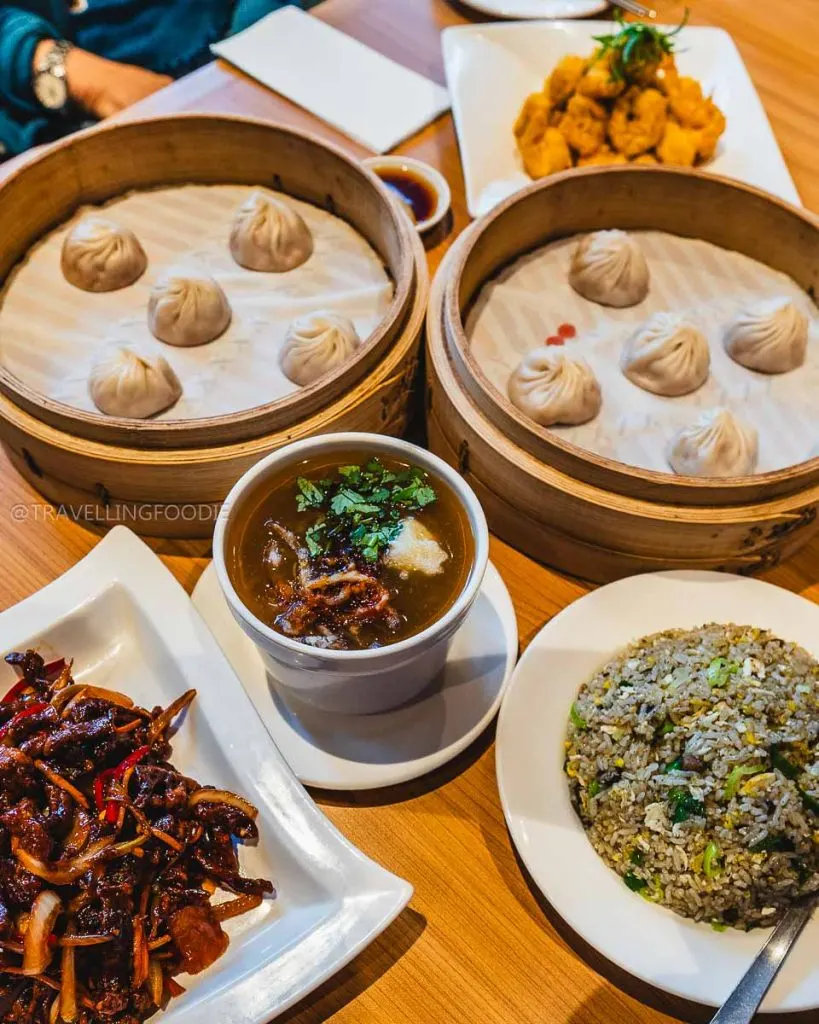 Dumplings, soup, meat, rice and seafood at Din Tai Fung at Uptown BGC in Manila