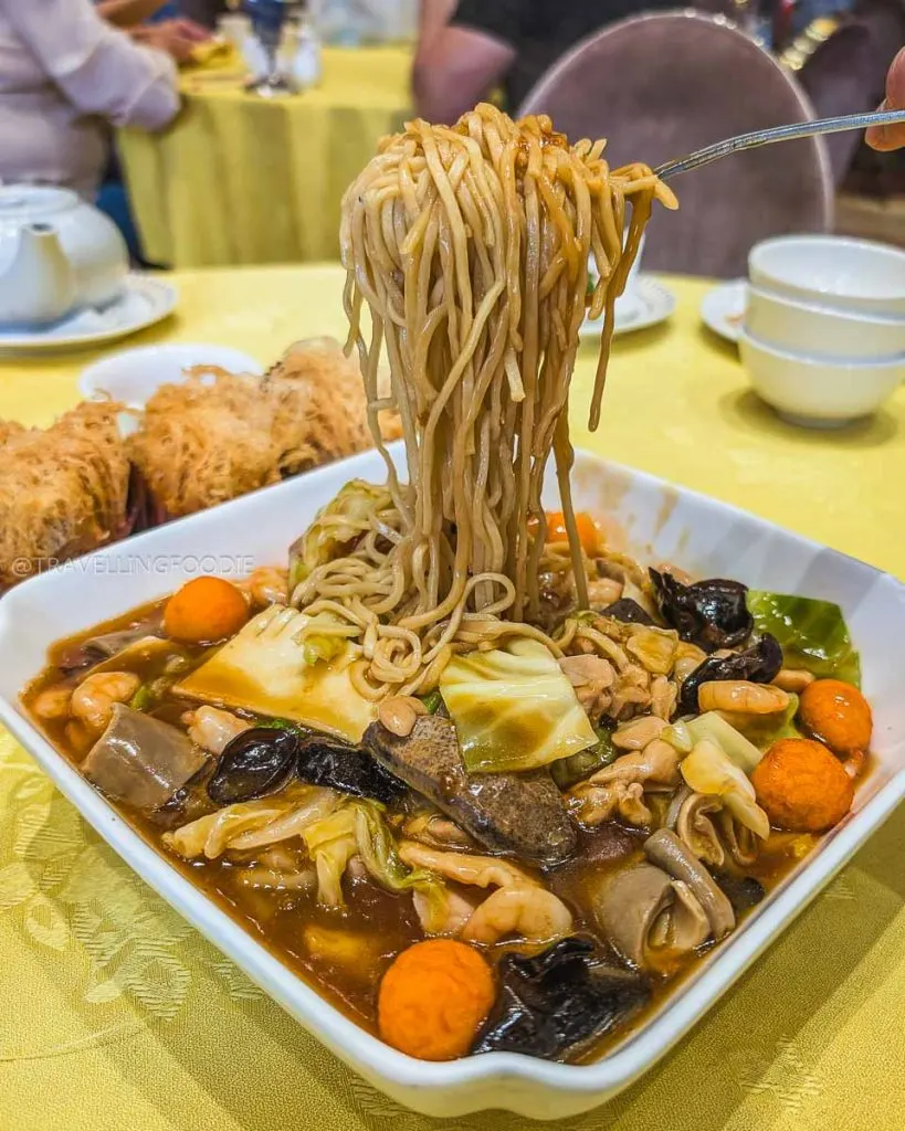 Chinese Longevity Yi Mein at Gloria Maris Shark's Fin Restaurant in Greenhill, San Juan