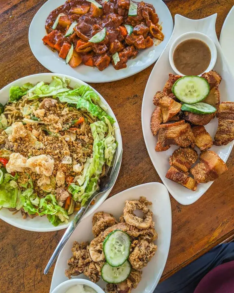 Filipino dishes at JL Restobar in Batangas, Philippines