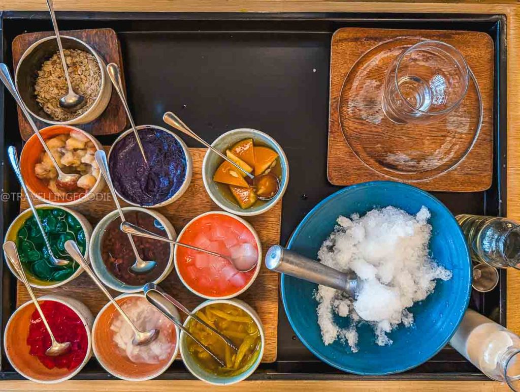 Halo-Halo Ingredients at Manam at the Triangle in Manila