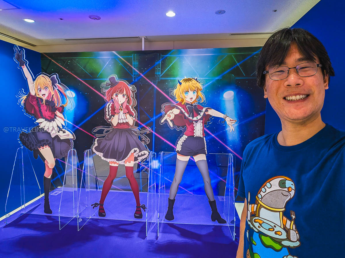 Travelling Foodie Raymond Cua with dancers at Anime Tokyo Station in Ikebukuro