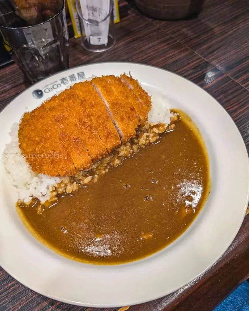 Tonkatsu Curry at Coco Ichibanya in Shinjuku Tokyo