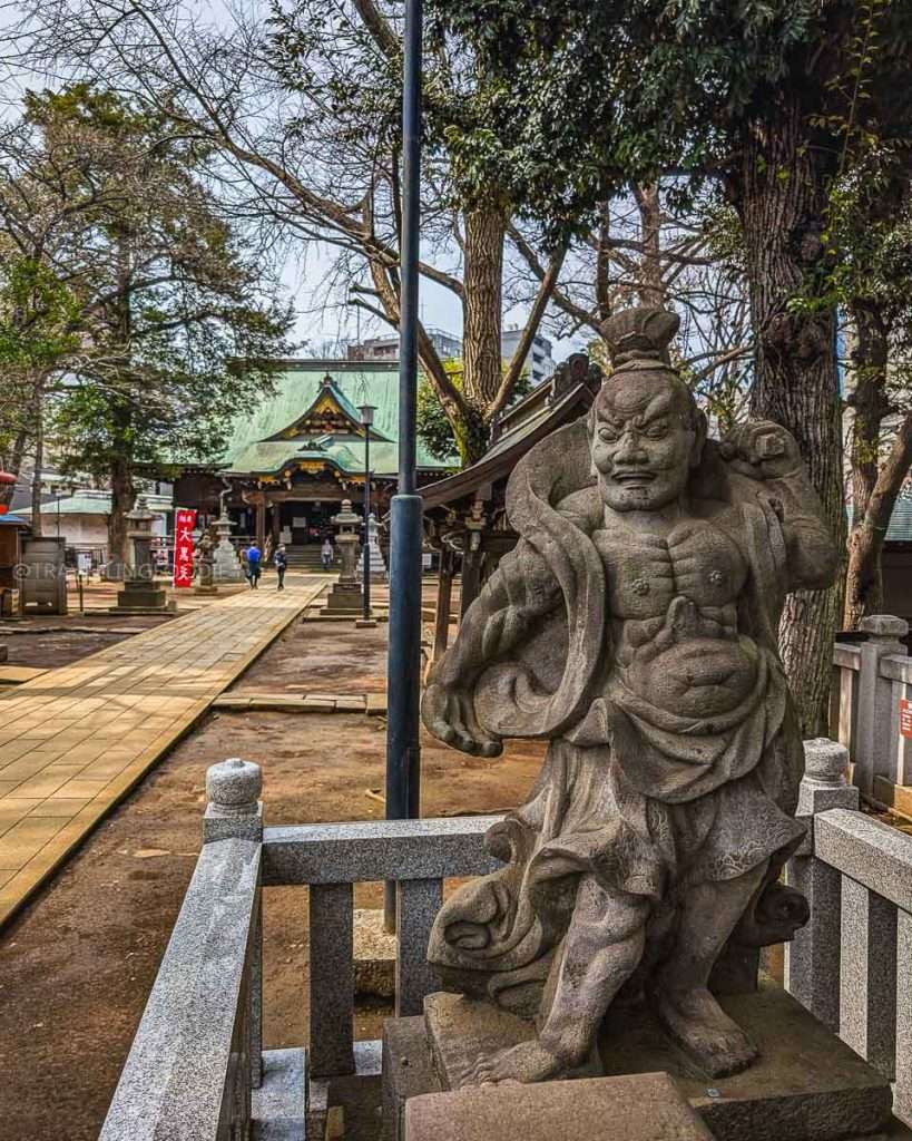 Statue and Zoshigaya Kishimojindo Temple in Ikebukuro Tokyo